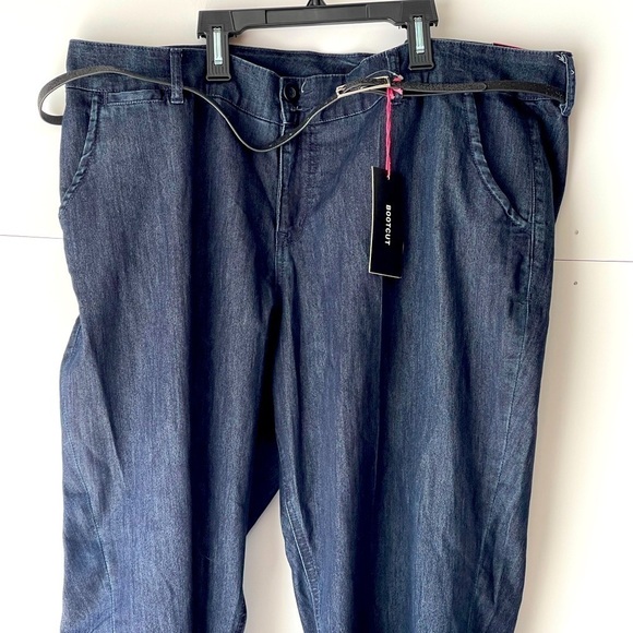 Torrid Jeans Glitter Belt Denim Bootcut Jeans Stretch Relaxed Plus Size 24R - Picture 6 of 16